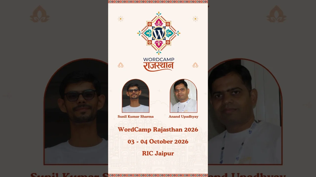 WordCamp Rajasthan Kya Hai? Jaipur Mein #wcrajasthan