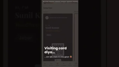 Visiting card jeb mein kho gaya? Digital Camp Card banao | CampBuddy #Shorts