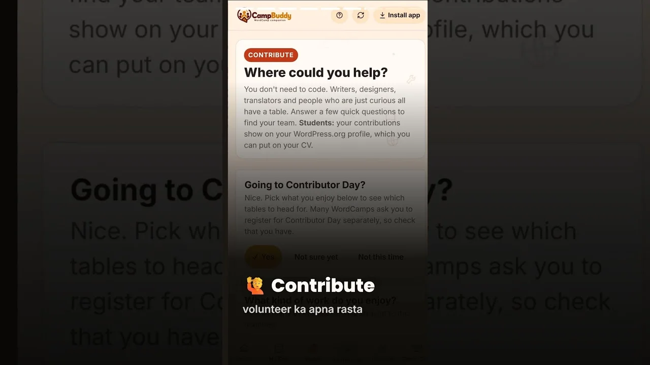 WordCamp ke liye ek free app: CampBuddy mein kya-kya milta hai? #shorts