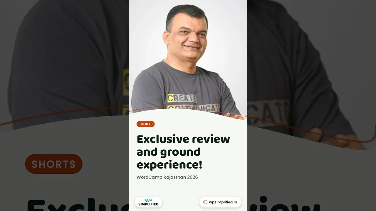 KrishaWeb Founder (Parth Pandya) Rates WordCamp Rajasthan 5/5! ⭐ #Shorts